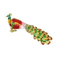 thumbnail image 3 of Milageto Peacock Trinket Box Good Enameled Jewelry Box for Necklace Bracelet Earrings Red, 3 of 8