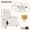 thumbnail image 2 of Power Recliner Chair for Adults, Adjustable Electric Recliner Ergonomic Overstuffed Single Sofa, Rocking Chair with 2 Side Pockets and USB Port for Living Room, Bedroom, 2 of 9