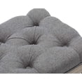 thumbnail image 5 of Hanyu Small Padded Bench, Square Upholstered Rustic Ottoman Bench, Vanity Stools for Bedroom, 15.75" x 15.75" x 15.7" Beige, 5 of 9