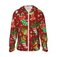 thumbnail image 2 of Lsque X-mas and New Year UPF 50+ Lightweight Sun Protection Men's Women's Long Sleeve Shirt, Hoodie Performance -3X-Large, 2 of 9