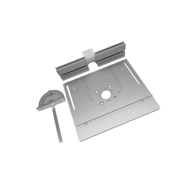 Yingyy Aluminium Router Table Insert Plate Plate Flip Adjustable Woodworking Benches Trimmer Tool Silver