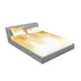 thumbnail image 2 of Ambesonne Christmas Fitted Sheet & Pillow Sham Set, Classy Christmas Design, Queen, Pale Brown White, 2 of 2