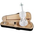 thumbnail image 2 of Violín Acústico 4/4 Blanco con Resina para Principiantes Sunnimix, 2 of 8
