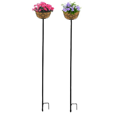 Panacea (88940) Black Planter Stake 69" x 10", Black (Pack of 2)