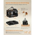 thumbnail image 4 of 28-Inch Collapsible Dog Crate, Portable Pet Carrier with 3 Doors & Safety Zippers, Water-Resistant Soft Kennel for Medium Dogs, Black, 4 of 7