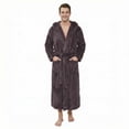 thumbnail image 5 of U2SKIIN Mens Robe Big and Tall with Hood,Full Length Plush Robe for Men Long Fleece Bathrobe（Dark Grey, L/XL）, 5 of 7