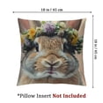 thumbnail image 4 of nygtbtfer Throw Pillow Covers Wreath Animals Adorable Rabbits Cozy Velvet Pillow Covers Set of 2 Living Room Bedroom Cushion Pillowcases White, 4 of 7