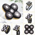 thumbnail image 4 of wqlpp-Men Electric Shavers Replacement Heads, 5 Heads Beard Replacement Blade Alternate Floating Washable Blade Electric Razor Shaver Trimmers Head Replacement Wet & Dry Compatible for Men, Gold, 4 of 4