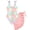 Pink Pastel Floral, variant on HWJAD Girls Swimsiut Ruffle Strap One-Piece with Cover Up Kids Floral Print Swimwear Child Beach Bathing Suit 5-12Y