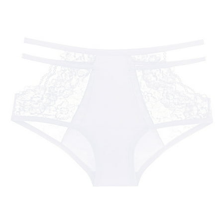 

Panties for Women Underwear Cotton Bikini Panties Lace Soft Hipster Panty Ladies Stretch Full Briefs Lace Simple Long Sleeve Shirts for Women White