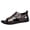 Coffee, variant on EKVAHL Leather Roman Sandals for Men, Breathable Open Toe Flat Walking Shoes, Non Slip Beach Outdoor Daily Casual Sandals Black