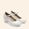 thumbnail image 6 of DREAM PAIRS Women's Chunky Low Block Heels Mary Jane Closed Toe Work Pumps Comfortable Round Toe Dress Wedding Shoes EDENIA, 6 of 6