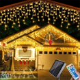 thumbnail image 3 of Guirnalda de luces LED solares de 10 m y 300 luces LED para exteriores, jardín, patio, boda, fiesta, Navidad, vacaciones, 3 of 5