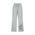 thumbnail image 4 of up to 60% off Gifts Usmixi Womens Cropped Pants Summer Drawstring Elastic Waist Cotton Linen 3/4 Trousers Fashion Butterfly Print Pocket Loose Pants Mint Green XL, 4 of 5