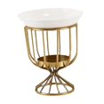 thumbnail image 3 of Candelabro de vela de té, adorno de mesa, quemador de oro fundido extraíble, calentador de aceite esencial para el hogar, bodas, dormitorio, estudio, 3 of 8