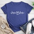 thumbnail image 1 of Camiseta Book lover heartbeat camiseta Retro azul XXXL FLhrweasw Para estrenar, 1 of 1