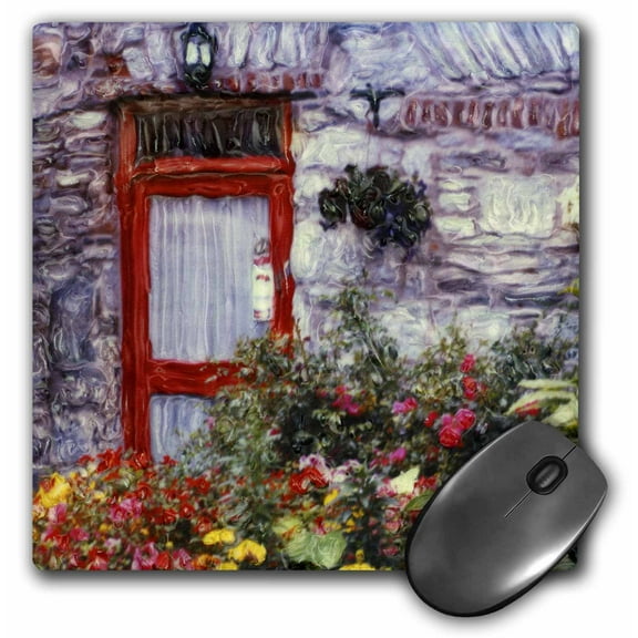 3dRose, Ireland, Clifton, Flowers, Polaroid Manipulation - EU15 JLO0001 - Joan Loeken, MousePad