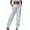 White, variant on Yuanlook Casual Metallic Jogger Pants for Women Drawstring Waist Streetwear & Clubwear Trousers Size S-XXL