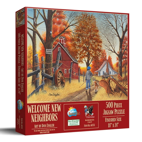 SUNSOUT INC - Welcome New Neighbors - 500 pc Jigsaw Puzzle by Artist: Don Engler - MPN # 60351