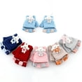 thumbnail image 5 of 1 Pair Fashion Winter Warm Cartoon Knitted Fingerless Gloves Half Finger Cute Rabbit Fashion Color Matching Gloves RED, 5 of 8