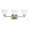 thumbnail image 2 of 3 Light Bath Vanity Approved For Damp Locations With Transitional Inspirations 8.5 Inches Tall By 26.25 Inches Wide-Brushed Nickel Finish-Led Lamping, 2 of 2