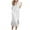 White, variant on Diufon Plus Size Dresses for Women Summer Casual V Neck 3/4 Sleeve Dress Solid Color Long Dress