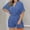 Blue, variant on Blmnix Women's Shorts Rompers Linen Shorts Shorts High Pull-On Blue Oversized Womens Gym Shorts,XXL