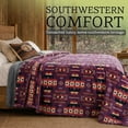 thumbnail image 6 of Sacred Thread Fleece Blanket South Western, Reversible Mexican, Vibrant Aztec Blankets and Throws for Aztec Decor for Home (Purple Flannel / Sherpa) (Throw (40''x60''), 6 of 10