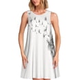 thumbnail image 1 of Fotbe Dandelion Blowing In The Wind Vestido de Verano sin Mangas para Mujer – Vestido Midi Línea A, Estilo Camiseta Floral, Vestido Playero Casual y Fluido, 1 of 7