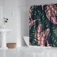 thumbnail image 2 of Beach Vacation Shower Curtain 72x72 Inches, Tropical Plant and Hawaiian Floral Leafy Design, Palm Inspired Colorful Exotic Jungle Leaves Pattern, 2 of 3