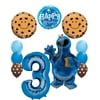 11 new BALLOONS party set Sesame Street Cookie Monster 3rd Birthday Supplies Decorations THIRD gift decor favors VHTF
