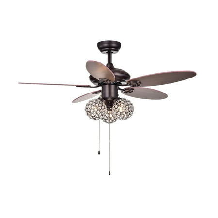 Casimer 5 Blade 3 Light Crystal Bronze 42 Ceiling Fan