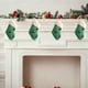 thumbnail image 1 of mfyjkho Adorno navideño de tela con flecos rojos y bordes blancos - Decoración colgante de poliéster para el hogar en vacaciones - 1 pieza, 1 of 6