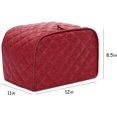 thumbnail image 5 of Cotton/Polyester Quilted Toaster Cover for Four Slice Toaster and Dust & Fingerprint Protection, Machine Washable. Red, 5 of 5