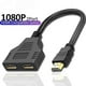 thumbnail image 1 of HDMI Splitter 1080P Dual Port Y Splitter 1 In 2 Out Cable Male To Female Adapter For LCD TV Box PS3 HDMI-compatible Splitter, 1 of 4