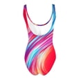 thumbnail image 3 of FAHXNVB Women's One Piece Swimsuit Graphic Print Backless Scoop Neck High Cut Bathing Suit Casual Fashion Surfing Padded Swimwear, 3 of 5