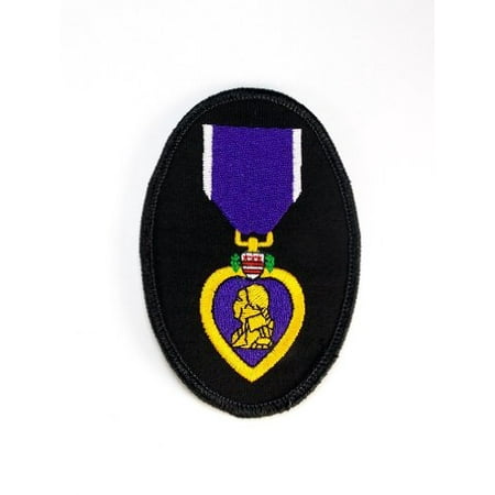 - Purple Heart Ribbon Veteran Oval Embroidered Military Patch Iron Sew PWPM5012