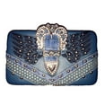 thumbnail image 4 of Rhinestone Angel Wings Buckle Clip Women Wallet With Extra Checkbook In Multi Colors, 4 of 4
