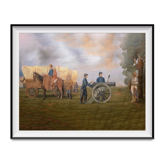 The Trial of Chief Wamapo Pawnee City Hall Mural Poster