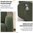 thumbnail image 6 of Base Beauty Swivel Recliner Rocker Nursery, Teddy Nursering Glider Recliner, Manual Swivel Rocking Reclining with Double Pockets, Green, 6 of 7