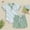 Light Green, variant on RTKFRFLM Unisex Baby Short Sleeve Romper, Summer Cotton Jumpsuit for Newborns, 0-12 Months