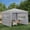 Grey, variant on 10x10FT Pop Up Canopy Tent Outdoor Gazebo with 4 Removable Sidewalls 2 Zipper Doors 2 Window Panels Waterproof UV‑Resistant Patio Party Tent with Sandbags Carry Bag Multicolor