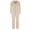 Beige, variant on Women's 3 Piece Outfits Sweatsuit Ribbed Knit Button Down Sweater Jackets Tank Tops Wide Legs Pants Lounge Sets Beige S