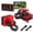 Red&Black, variant on AMBULL Tractor Bucket Grab Hook with 5/8" D-Ring Shackle Combo, Bolt-On Tow Hook and D-ring Shackle, Matching Backing Plate, Rubber Gaskets & Isolators, 20000LBS Breaking Strength, 2 Set, Black&Black