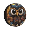 thumbnail image 1 of Fotbe Quirky Owl With Glasses Funda de Llanta de Repuesto con Estampado, Engrosada, Ajuste Universal para Jeep, Remolque, RV, SUV, Camión-17 inch, 1 of 6