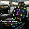 thumbnail image 4 of Yuyamidu 2 Pcs Car Seat Covers Set Colorful Dog Paw Vehicle Front Seat Protection Cute Auto Interior Accessories Universal fit Most Car SUV Van Truck, 4 of 7