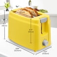 thumbnail image 2 of 2 Slice Toaster,Extra Wide Slot with 7-Shade Toast Settings & Removable Crumb Tray,for Toasting Bread,Waffle or Bagel,750W,Yellow, 2 of 6