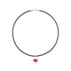 thumbnail image 5 of Juego de aretes y collar ZVEZDA de caucho con dije en forma de corazón plata mexicana ley .925 fucsia, 5 of 5