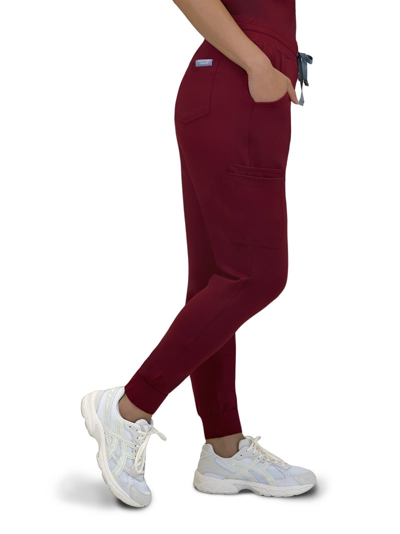 Doctor's Choice Pro Fit Scrubs Women's Scrub Bottom Wine S - XXL