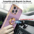 thumbnail image 6 of for iPhone 14 Pro Max Case with Magnetic Ring Holder Soft TPU Electroplated Cover Shockproof Scratchproof Kickstand Slim Protective Phone Case for iPhone 14 Pro Max Purple, 6 of 12